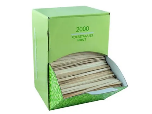 Roerstaafje FSC Hout 11 cm Pak 2000 stuks