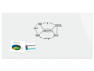 Glasmagneetbord Be!Board superwit 120x240x0.9cm incl 2 magneten - 1