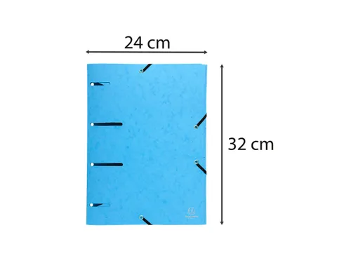 PUNCHY Elastomap 3 kleppen geperforeerd glanskarton 375g/m2 A4 assorti