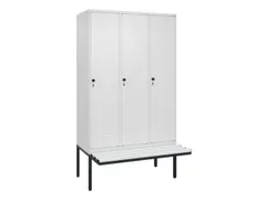 armoire vestiaire noir et blanc,HxlxP 2120x1200x815mm,3compart.