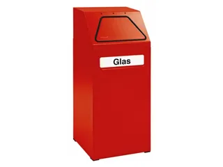Afvalverzamelaar Vuurremmend 65 Liter 970X405X380Mm Binnenbak Rood - 1