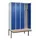 locker met bank,voor scheiding van kleding,HxBxD 2120x1200x815mm,4vak