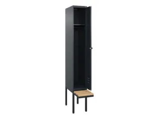 locker met bank,HxBxD 2120x300x815mm,1vak,vak B 300mm,draaigrendel - 2