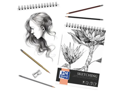 Tekenblok Oxford Sketching A4 50 vel 120 gram spiraal