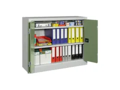 Ruime Vouwdeurkast 1000x1200x400mm 2legborden Ral7035 Front Ral6011