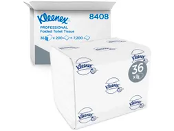 Toiletpapier Kleenex gevouwen tissues 2 laags 36x200stuks wit 8408