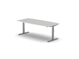 Elektrisch ihv Vergadertafel Vatvorm 2000x800mm Alu +Lichtgrijs Blad - 1