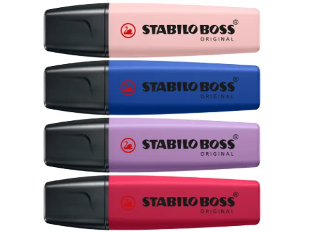 Markeerstift STABILO Boss Wildflower assorti 4 stuks