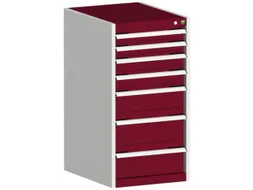 ladekast HxBxD 1000x525x650mm 7laden romp RAL7035 front RAL3004