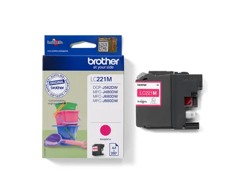 LC-221MBP Magenta Inktcartridge 260 pagina's