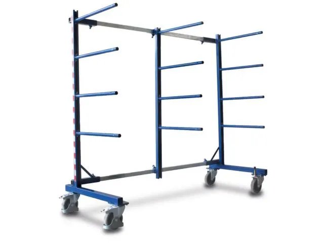 Draagarmwagen 400kg Enkelzijdig 3 Staanders 12 Liggers Ral5010