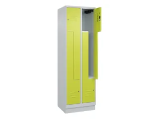 Z-garderobekast,HxBxD 1950x600x500mm,vak B 150/300mm,cil.-slot,sokkel - 2