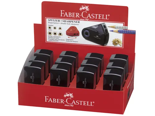 puntenslijper Faber-Castell "Sleeve" zwart 2-gaats