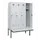 locker met bank,HxBxD 1950x1200x815mm,4vak,vak B 300mm,draaigrendel
