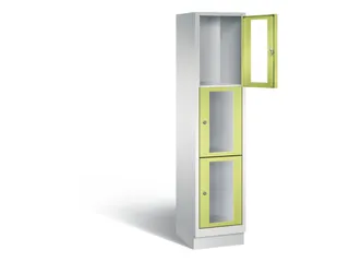 Lockerkast 1800x420x500mm 1x3 vakken Cilinderslot, Sokkel, RDS1108060 - 1