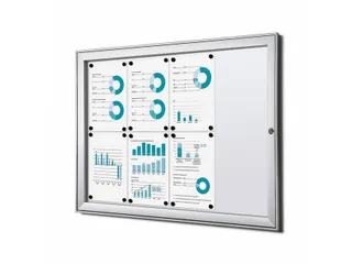 Vitrinebord Quantore luxe 8x A4 B1 gecertificeerd zilver - 2