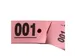 Garderobeblok 50 tickets 20x3 roze