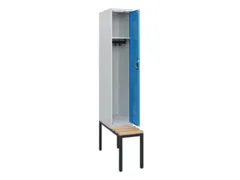 locker met bank,HxBxD 1950x300x815mm,1vak,vak B 300mm,cilinderslot