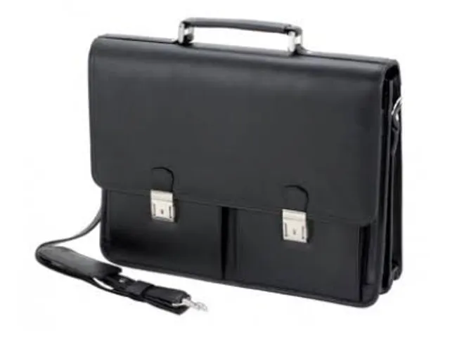 Aktetas Alassio Veneto Zwart Leder 15 inch laptop