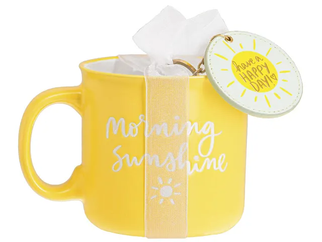 Coffret cadeau Èccolo mug 580ml et porte-clés Morning Sunshine