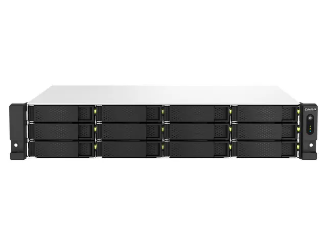 QNAP TS-1264U-RP, NAS, Rack (2U), Intel Celeron, 8 GB, DDR4, 0 TB