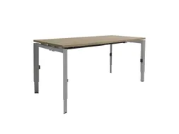 Bureau Linesto N4 hoogte instelbaar 180x80cm blad Havana, Alu poot