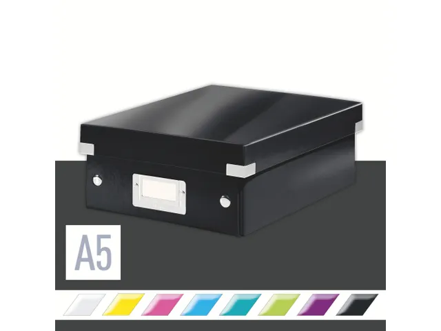 Sorteerbox WOW Click & Store 220x100x282mm zwart 84% gerecycled karton