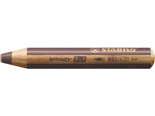 Kleurpotloden STABILO 880 woody 3 in 1 multitalent bruin - 3