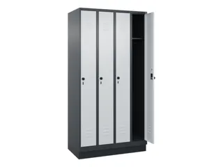 locker,HxBxD 1950x1000x500mm,4vak,vak B 250mm,draaigrendel,sokkel - 2