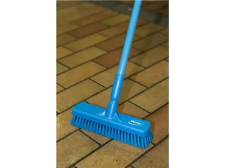 Vloerschrobber Vikan harde vezel 305mm blauw - 4