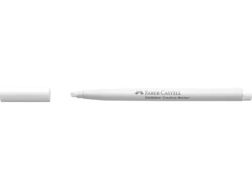 Marker creatief Faber-Castell Goldfaber beitelpunt C white as snow (kl