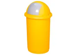 Afvalverzamelaar Kunststof 50 Liter 760x410mm Inworpklep Zilver