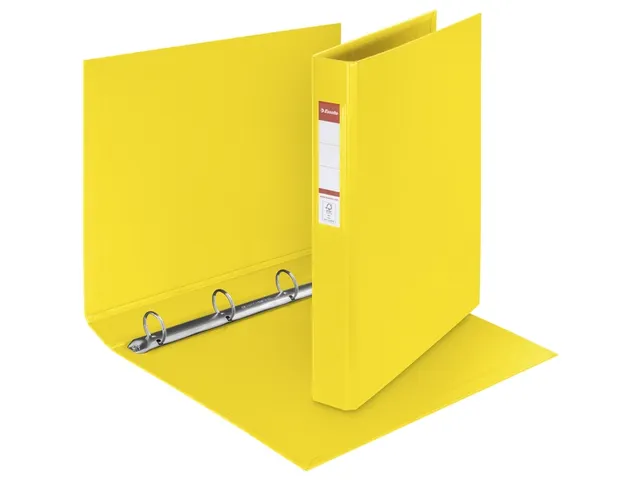 Ringband Esselte 4 rings A4 25mm Pp Geel O-mechaniek