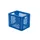 Euronorm-stapelbak 29l 320x400x300mm Wanden/bodem Opengewerkt Blauw