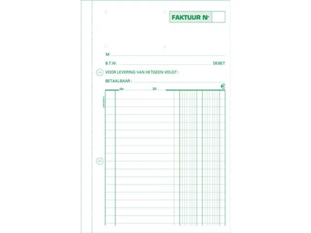Facturen, Ft 21 X 13,5 Cm, Tripli, Verticaal, Nederlandstalig