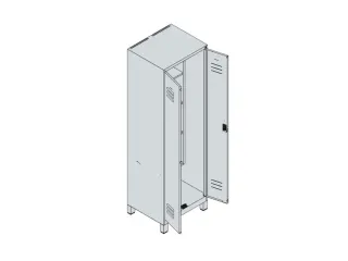 schoonmaakkast,HxBxD 1950x600x500mm,links 4vakken - 3