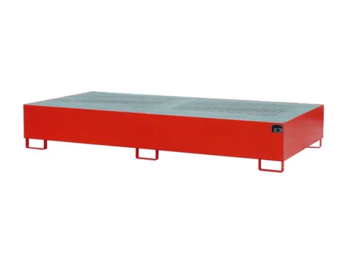 opvangbak,v. 2xIBC,opvangvol. 1000l,HxBxD 435x2650x1300mm,m. rooster