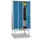locker met bank,HxBxD 2150x1200x500mm,3vak,RAL7035,front RAL5012