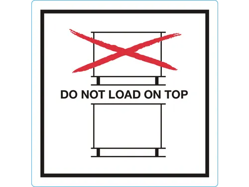 Etiket DO NOT LOAD ON TOP 1000 etiketten Rol 100x100mm