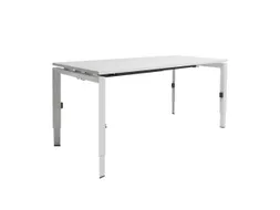 Bureau Linesto N3 hoogte instelbaar 120x80cm Krijtwit, poot Wit