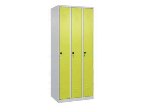 locker,HxBxD 1850x750x500mm,3vak,vak B 250mm,draaigrendel