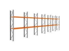 palletstelling,basis+5xaanbouw,HxBxD 3360x11650x750mm,vakl. 3000kg