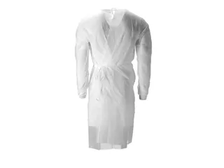 Pp Non Woven Isolatieschort Wit Latex Vrij Regular Weight 100 Stuks - 4