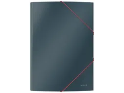 Cosy elastomap met 3 kleppen uit karton A4 grijs