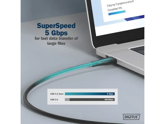 USB siliconen aansluitkabel USB-C USB-C 2m USB 3.2 Gen1 5G 4K 100W