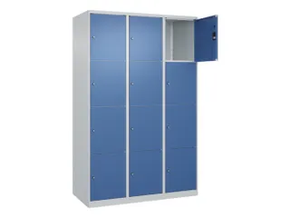 lockerkast,HxBxD 1850x1200x500mm,3x4vakken,vak B 400mm,cil.-slot - 1