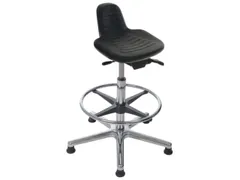 stasteun PU-schuim-zitting rugsteun zwart zitting H 550-800mm