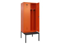 locker met bank,voor scheiding van kleding,HxBxD 2120x800x815mm,2vak