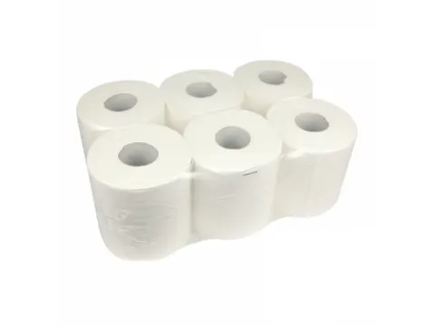 Poetspapier Centerfeed Midi 1-Laags Wit Recycled Met Koker 6 Rol