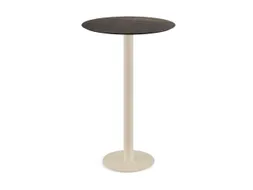 statafel,HxØ 1090x700mm,rond,schotelvoet zandkleuren